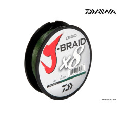 Шнур DAIWA J-Braid X8 #2,0 диаметр 0,20мм размотка 300м зелёный