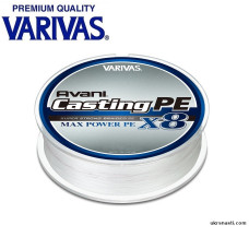 Шнур Varivas Avani Casting PE Max Power X8 #3 диаметр 0,285мм размотка 400м белый