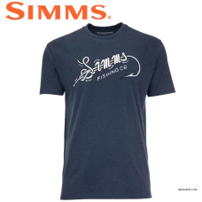 Футболка Simms Special Knot T-Shirt Navy Heather размер XL