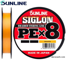 Шнур Sunline Siglon PE х8 диаметр 0,187 размотка 150м оранжевый
