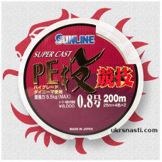 Плетенный шнур Sunline SUPER CAST PE NAGE KYOGI 250M  #0.6 4.4 кг