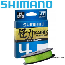 Шнур плетёный Shimano Kairiki 4 PE диаметр 0,10мм размотка 150м светло-зелёный