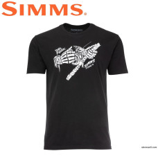 Футболка Simms Grim Reeler T-Shirt Black размер L