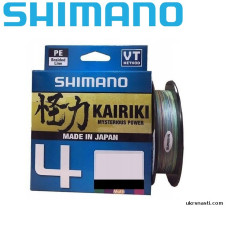 Шнур плетёный Shimano Kairiki 4 PE диаметр 0,06мм размотка 150м разноцветный