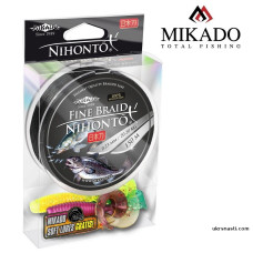 Плетеный шнур Mikado Nihonto Fine Braid диаметр 0,30мм размотка 150м чёрный