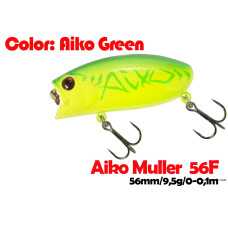 Воблер AIKO MULLER 56F  56 мм  плавающий  AIKOgreen-цвет 