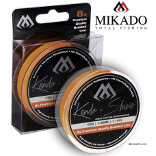 Плетёный шнур Mikado Kendo Shine 8-x HDPE диаметр 0,10мм размотка 150м оранжевый