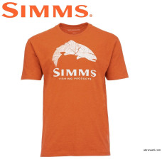 Футболка Simms Wood Trout Fill T-Shirt Adobe Heather размер XL