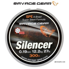 Шнур плетеный Savage Gear Silencer размотка 300м цвет серо-зелёный