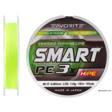 Шнур Favorite Smart PE 3x 150 м Цвет fl.yellow #0.15