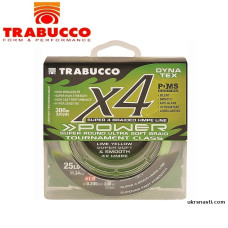 Шнур Trabucco Dyna-Tex 4X Power Lime-Yellow диаметр 0,165мм размотка 150м салатово-жёлтый