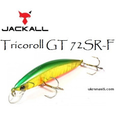 Воблер плавающий Jackall Tricoroll GT 72SR-F длина 7,2 см вес 5,7 грамм 