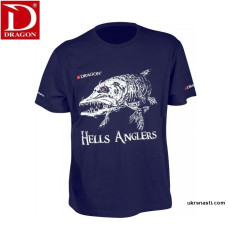 Футболка Dragon Hells Anglers ЩУКА размер XXXL тёмно-синяя