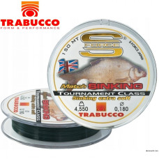 Леска монофильная Trabucco S-Force Match Sinking диаметр 0,18мм размотка 150м тёмно-синяя
