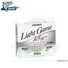 Шнур Team Salmo LIGHT GAME FINE X4 Ultra PE толщина 0,051мм размотка 100м зелёный