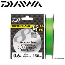 Шнур Daiwa UVF Morethan Dura Sensor X8+Si2 #1,2 размотка 200м салатовый