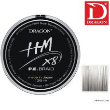 Шнур Dragon HM X8 P.E. Braid / Toray диаметр 0,22мм размотка 135м цвет серый