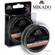 Плетёный шнур Mikado Kendo Shine 8-x HDPE диаметр 0,16мм размотка 150м зелёный