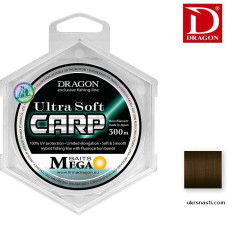 Леска Dragon Mega Baits UltraSoft Carp диаметр 0,30мм размотка 300м коричневая