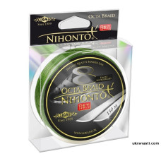 Плетёный шнур Mikado Nihonto Octa Braid диаметр 0,14мм размотка 150м зелёный