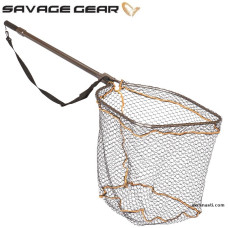 Подсак Savage Gear Full Frame Rubber mesh Landing Net размер L длина 95-150см