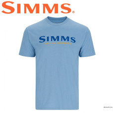 Футболка Simms Logo T-Shirt Lt. Blue Heather размер M