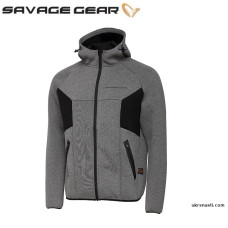 Реглан Savage Gear Tec-Foam Zip Hoodie размер M серо-чёрный