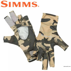 Перчатки Simms BugStopper Sunglove Hex Flo Camo Timber