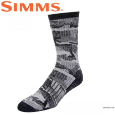 Носки Simms Merino Midweight Hiker Sock Hex Flo Camo Carbon размер L