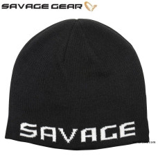 Шапка Savage Gear Logo Beanie One Size Black/White