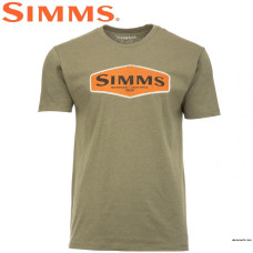 Футболка Simms Logo Frame T-Shirt Military Heather размер M