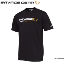 Футболка Savage Gear Signature Logo T-Shirt размер L чёрная