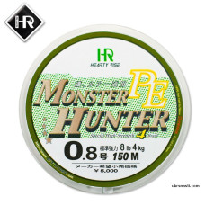 Шнур Hearty Rise Monster Hunter PE №0,8 размотка 150м зелёный