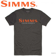 Футболка Simms Logo T-Shirt Charcoal Heather размер L