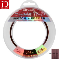 Леска Dragon Specialist Pro Match/Feeder диаметр 0,35мм размотка 300м тёмно-коричневая