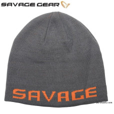 Шапка Savage Gear Logo Beanie One Size Rock Grey/Orange