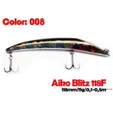 Воблер AIKO BLITZ 118F 118 мм  плавающий   008-цвет