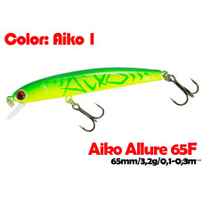 Воблер AIKO ALLURE 65F 65 мм  плавающий  green-цвет