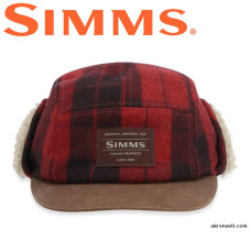 Кепка Simms Coldweather Cap Red Buffalo Plaid S/M