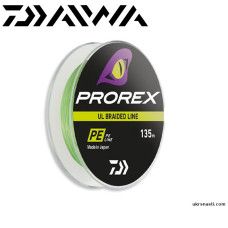 Шнур Daiwa Prorex UL Braid PE #0,25 диаметр 0,08мм размотка 135м салатовый