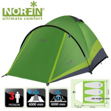 Палатка двухслойная трёхместная Norfin PERCH 3 NF