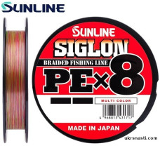 Шнур Sunline Siglon PE х8 размотка 150м разноцветный