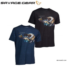 Футболка Savage Gear Cannibal T-Shirt тёмно-синяя