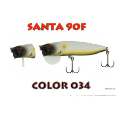 Воблер AIKO SANTA 90F  90 мм  поверхностный с разворачиваемой лопастью 034-цвет