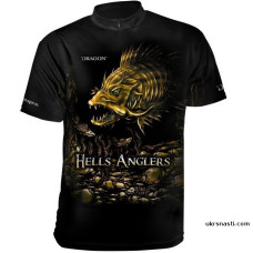 Термофутболка Dragon Hells Anglers СУДАК размер XXL черно-желтая