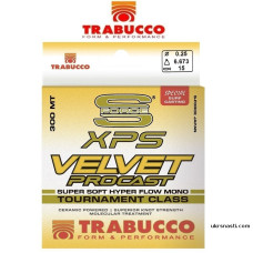 Леска монофильная Trabucco S-Force XPS Velvet Pro Cast диаметр 0,30мм размотка 300м жёлтая