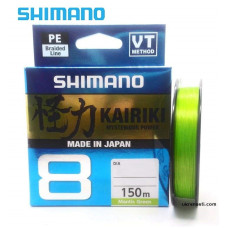 Шнур плетёный Shimano Kairiki 8 PE диаметр 0,20мм размотка 150м зелёный