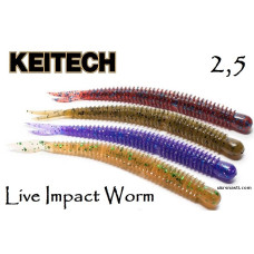 Съедобный силикон Keitech Live Impact Worm 2.5