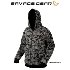 Толстовка Savage Gear Black Zip Hoodie размер XXL