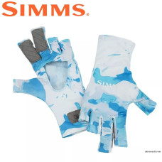 Перчатки Simms SolarFlex Sunglove Cloud Camo Blue